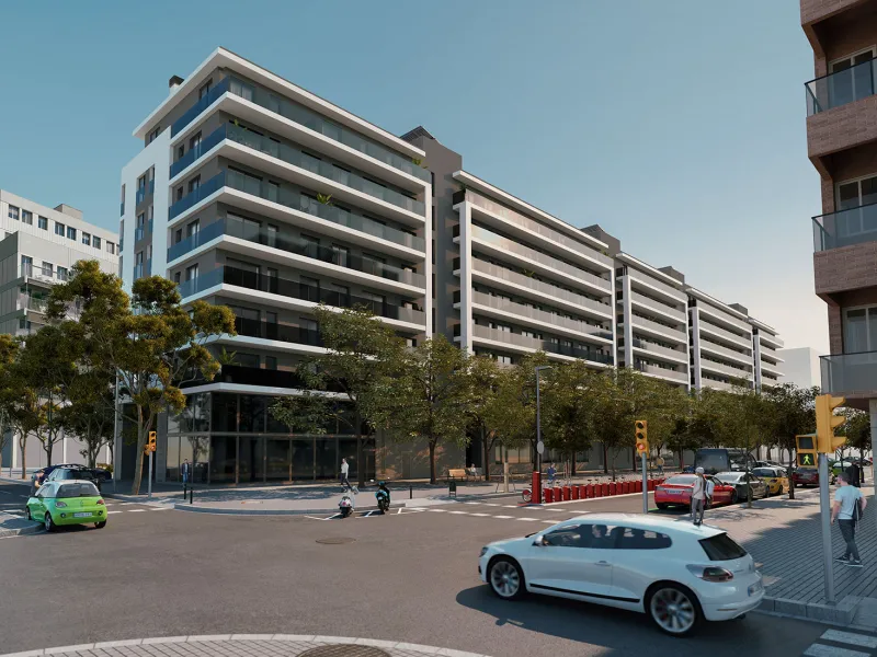 Apartments Under Construction in the Up-and-Coming Area of Sant Andreu, Barcelona