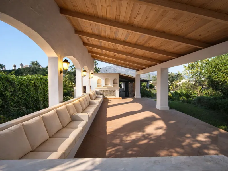 Elegant Marbella Estate on a Prime and Rare Plot — 800 meters Walking Distance to Puerto Banús. Unique Development Opportunity — 4,205m² Plot with Potential for Up to 4 Villas, or Plans for one large villa and separate Guest House, or to knock down and bu