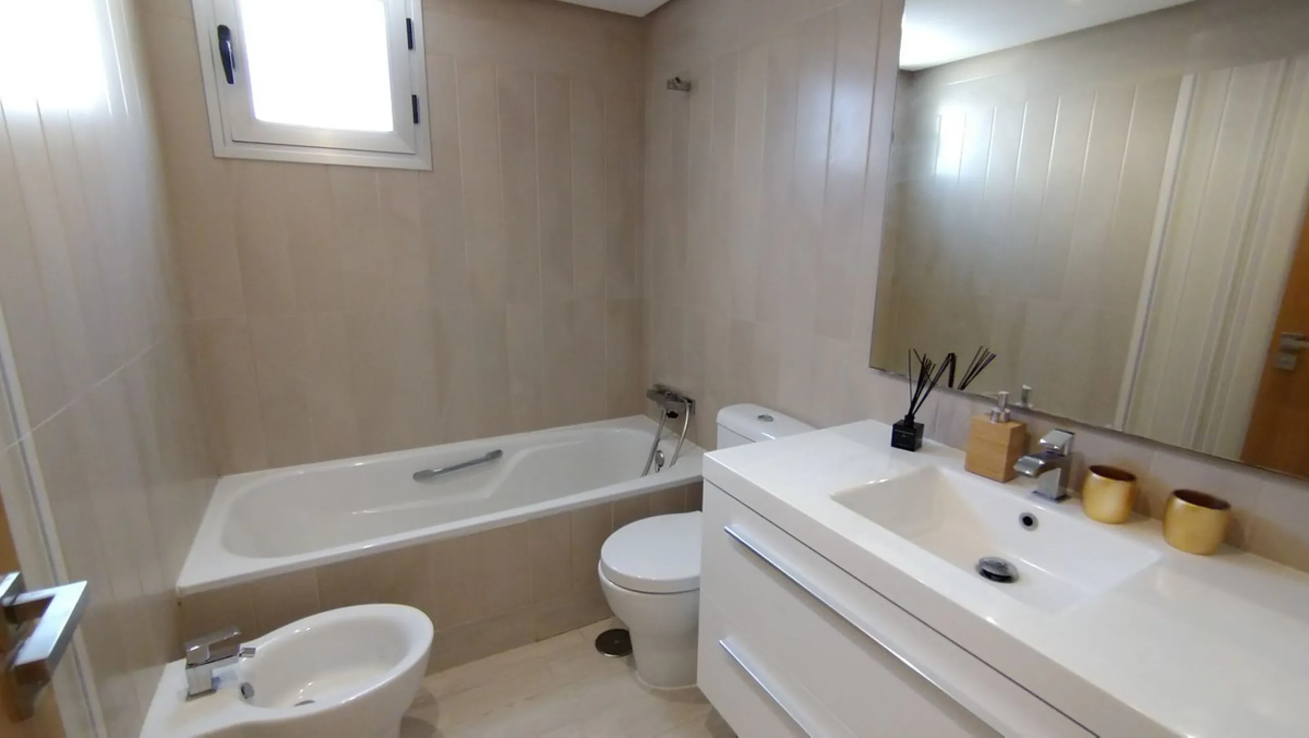 3 Bedroom west facing apartment for sale in Los Arqueros Beach with views towards the pool.