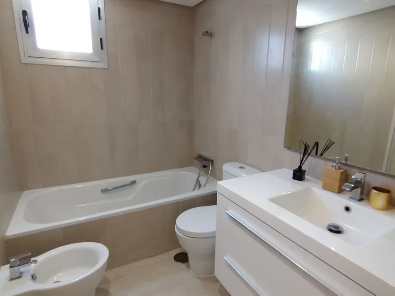 3 Bedroom west facing apartment for sale in Los Arqueros Beach with views towards the pool.
