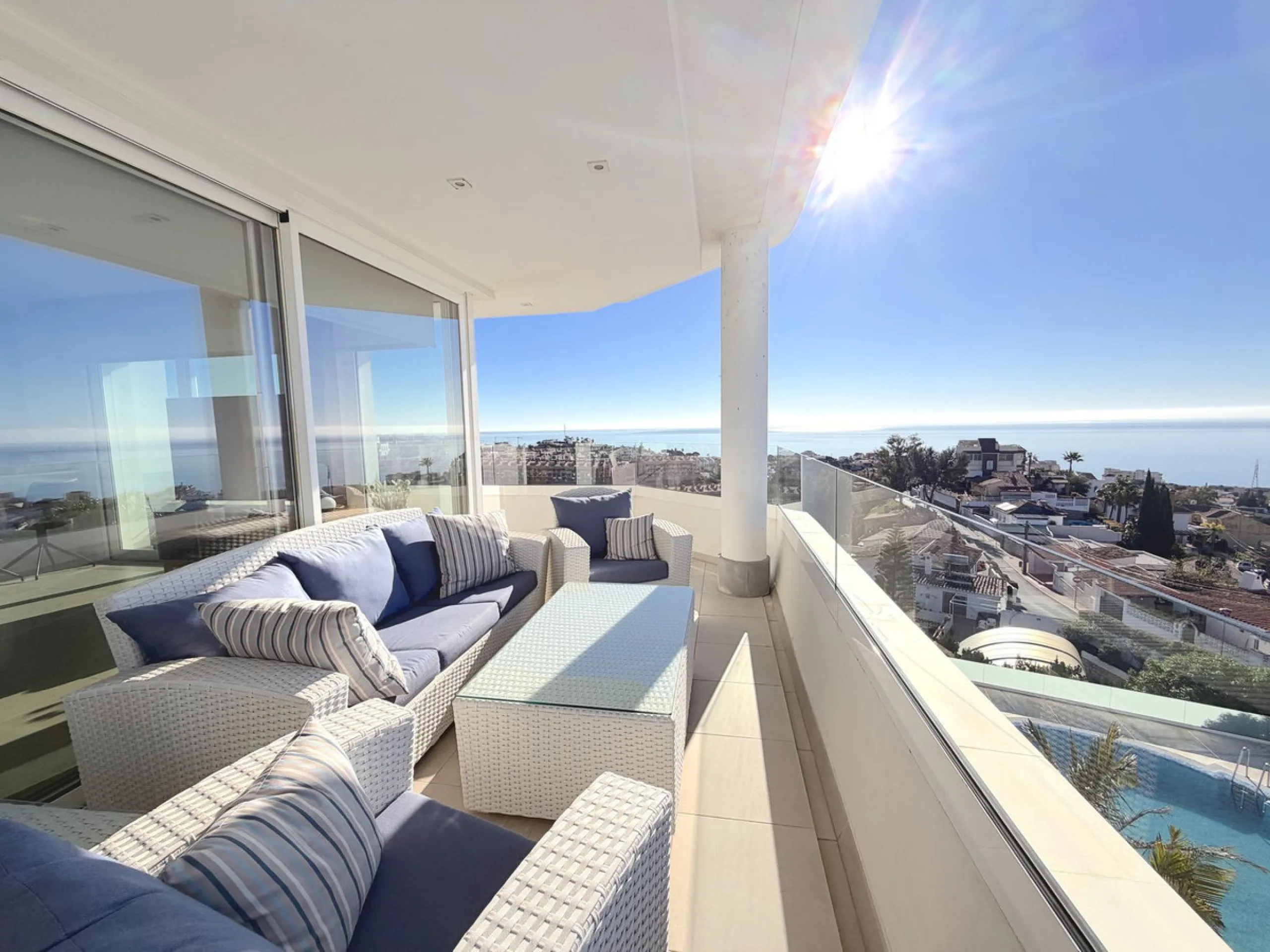 Modern Corner Apartment with Fantastic Panoramic Views in Torreblanca.