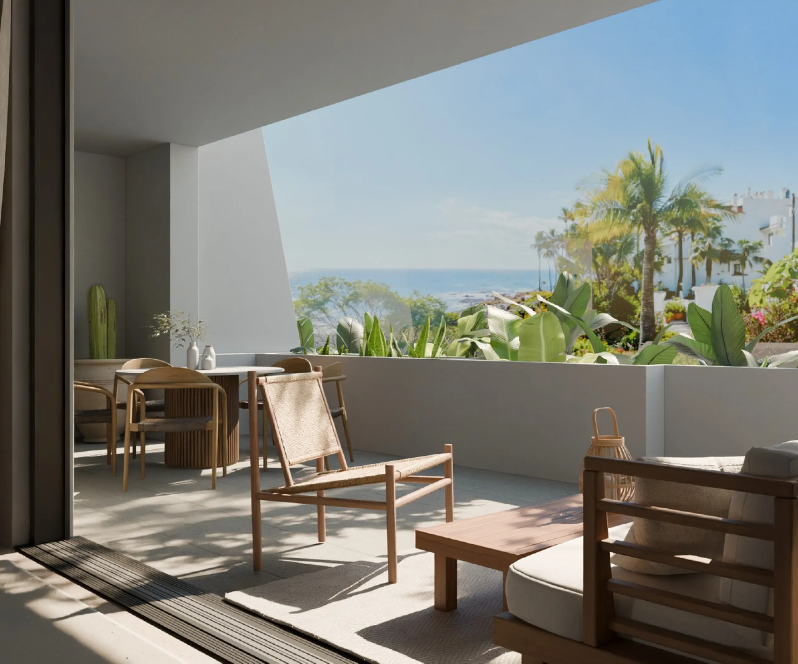 This beautifully renovated beachfront apartment is located in an exclusive gated community just a short walk from Puerto Banús, offering direct access to the beach and 24-hour security.