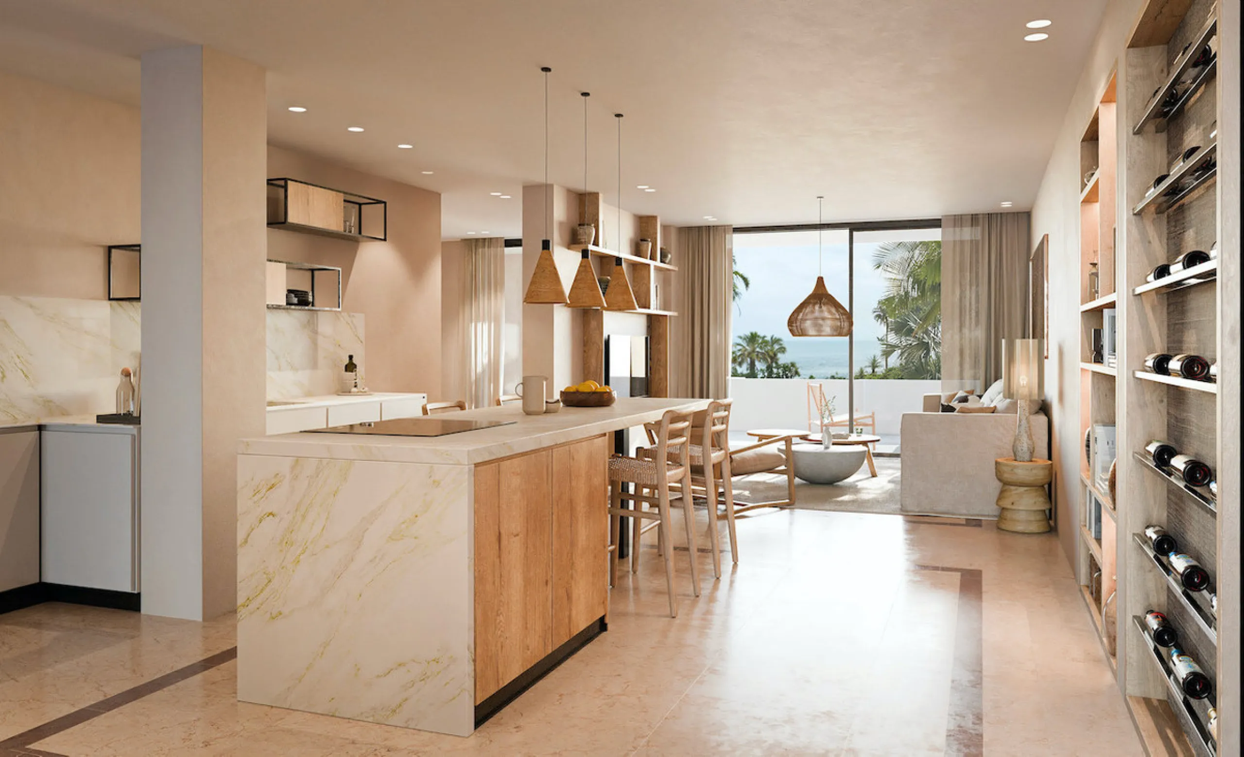 This beautifully renovated beachfront apartment is located in an exclusive gated community just a short walk from Puerto Banús, offering direct access to the beach and 24-hour security.