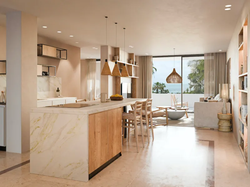 This beautifully renovated beachfront apartment is located in an exclusive gated community just a short walk from Puerto Banús, offering direct access to the beach and 24-hour security.
