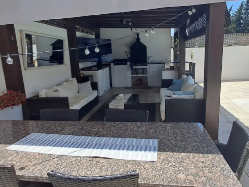 Stunning 6-bedroom, 6-bathroom detached villa located in a secure, gated community just a 10-minute walk from the beach and moments from the heart of Marbella.