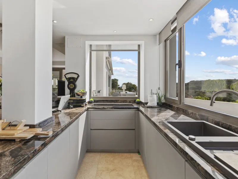 Set in an elevated position within the exclusive Finca Cortesin resort, this exceptional 2 bedroom, 2 bathroom ground-floor apartment epitomises contemporary luxury and refined Mediterranean living.