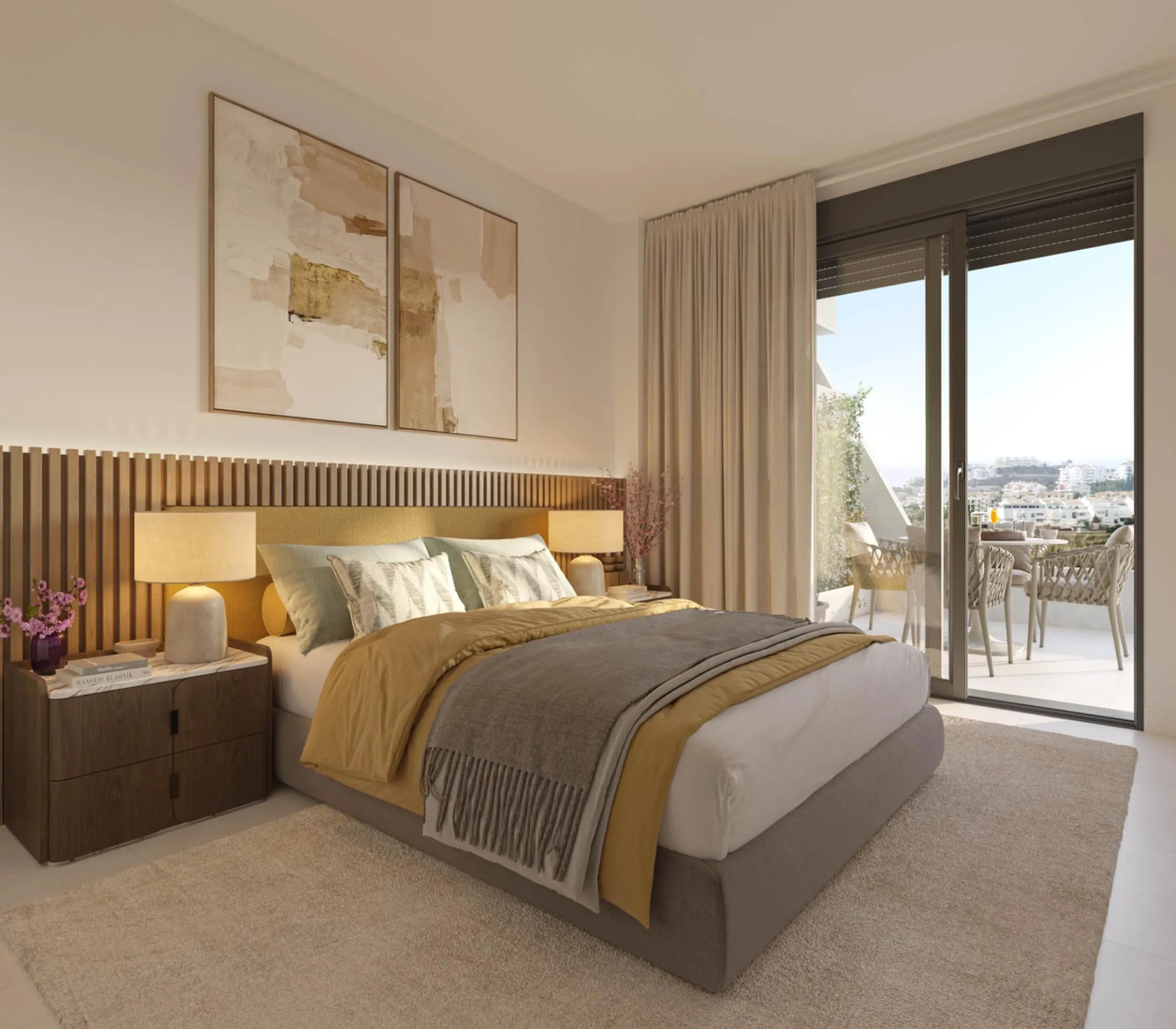 Discover this exclusive penthouse in Mijas Costa, located in a privileged setting next to Calanova Golf Club, one of the most renowned golf courses on the Costa del Sol. The property is situated in an elevated urbanization, allowing you to enjoy stunning 