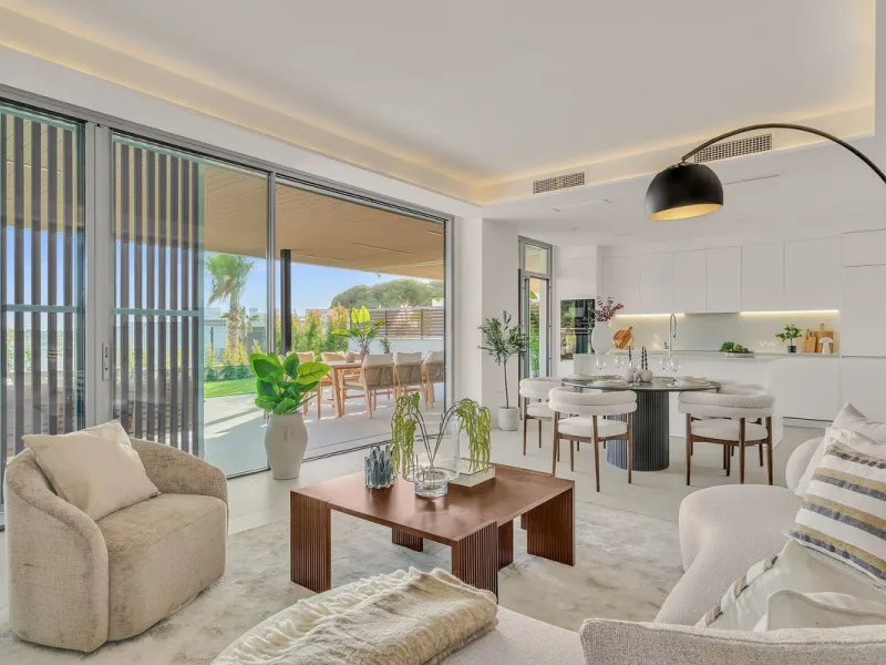 A rare 4-bedroom elevated ground-floor home in Santa Clara Homes, offering villa-style living with generous private outdoor spaces in a secure luxury community in Marbella East.