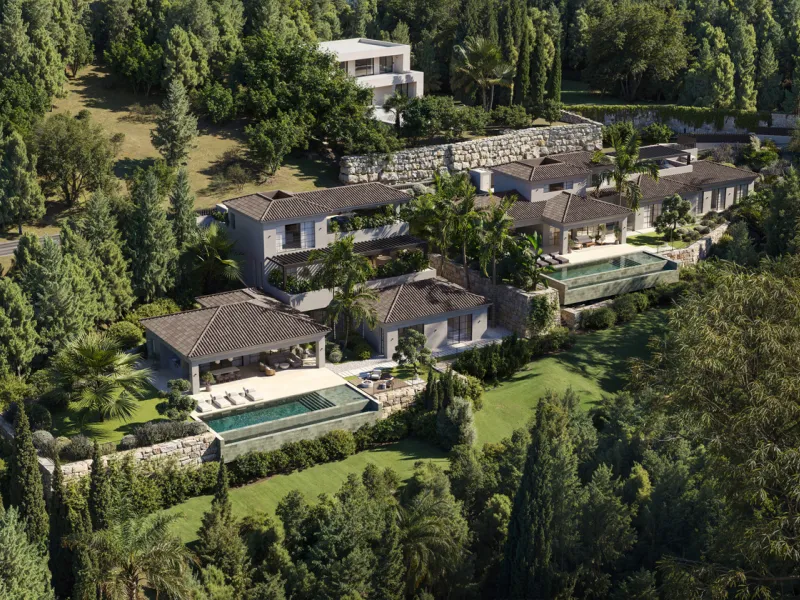 An outstanding opportunity to acquire a premium plot with an approved project and building license for the construction of an elegant contemporary villa with a total built area of 671 m², distributed across three levels: two above-ground floors plus a roo