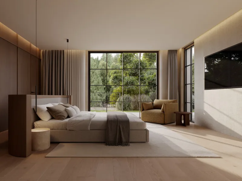 An outstanding opportunity to acquire a premium plot with an approved project and building license for the construction of an elegant contemporary villa with a total built area of 671 m², distributed across three levels: two above-ground floors plus a roo