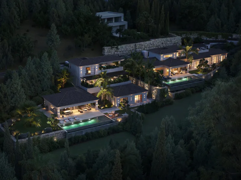 An outstanding opportunity to acquire a premium plot with an approved project and building license for the construction of an elegant contemporary villa with a total built area of 671 m², distributed across three levels: two above-ground floors plus a roo