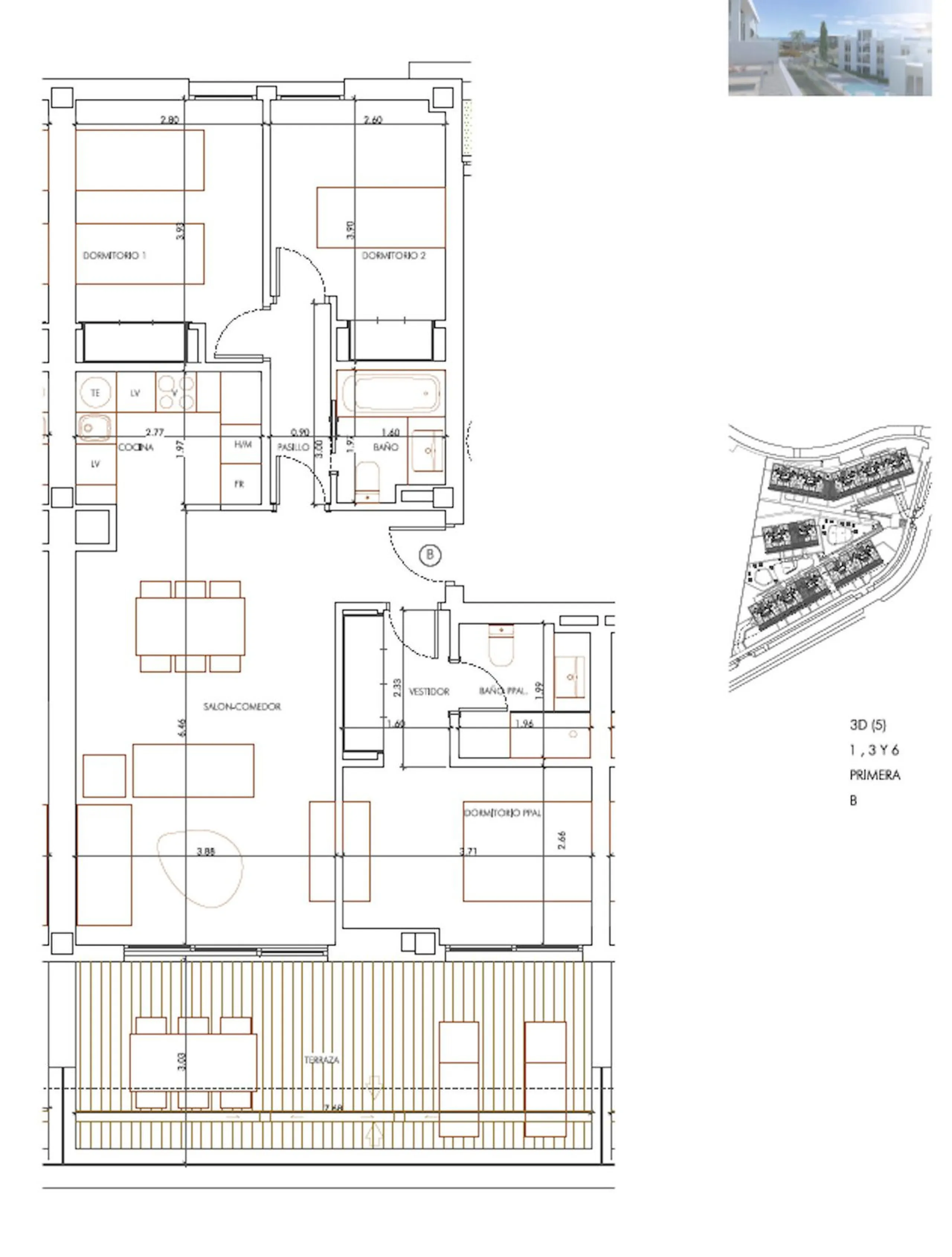 3-Bedroom Apartment in Le Mirage, Cancelada