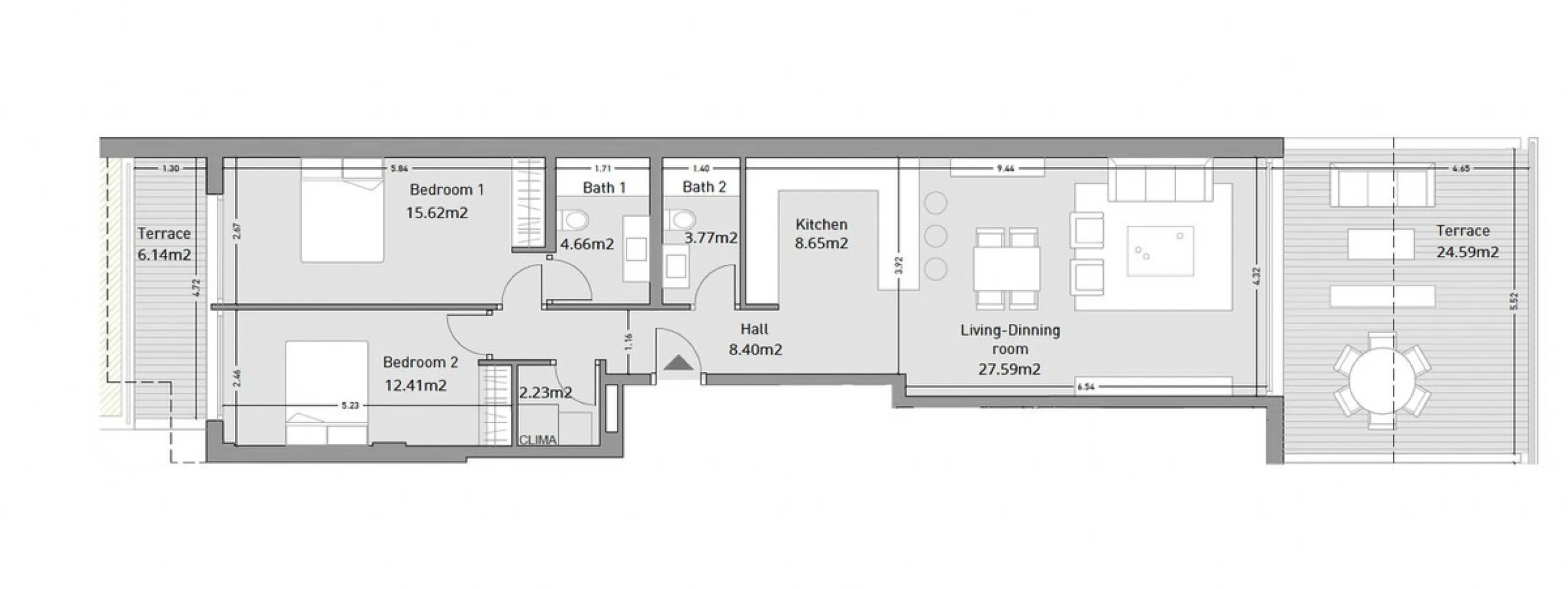 Apartment - Ground Floor Apartment в продаже в Estepona, Málaga. В доме 2 спален и 2 ванных комнат. Площадь дома 110 м²