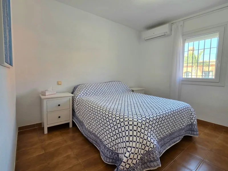 This beautiful 3 bed townhouse is located in a fantastic area, walking distance to all amenities and the beach. The house is Andalucian in style, built over 3 levels and sold fully furnished. On the ground level you are greeted by an entrance hall and lar