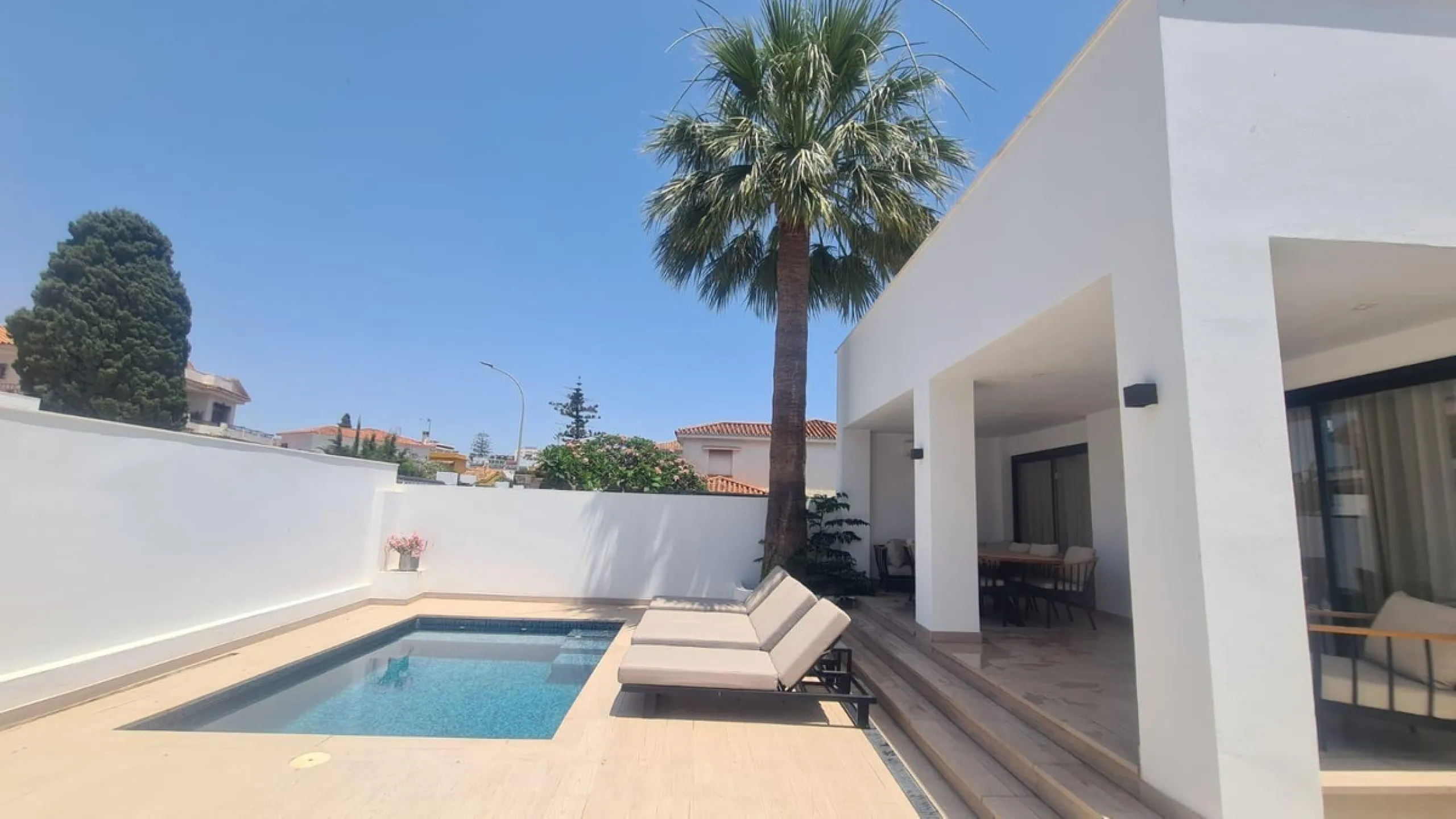 Luxury Villa and Apartment for Sale – practically two villas, each with its own private pool and parking. Exclusive Investment Just Steps from the Sea.
