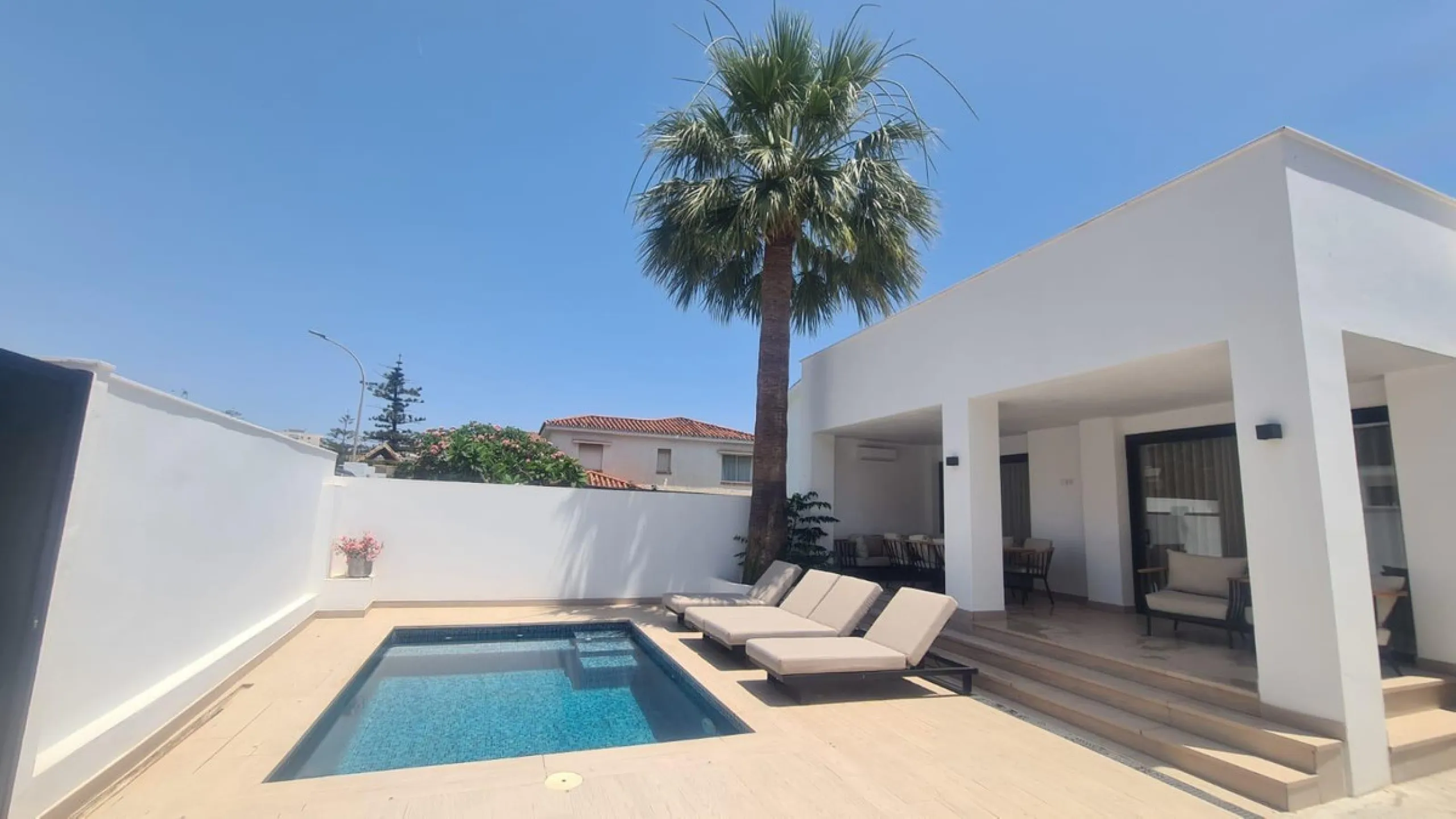 Luxury Villa and Apartment for Sale – practically two villas, each with its own private pool and parking. Exclusive Investment Just Steps from the Sea.