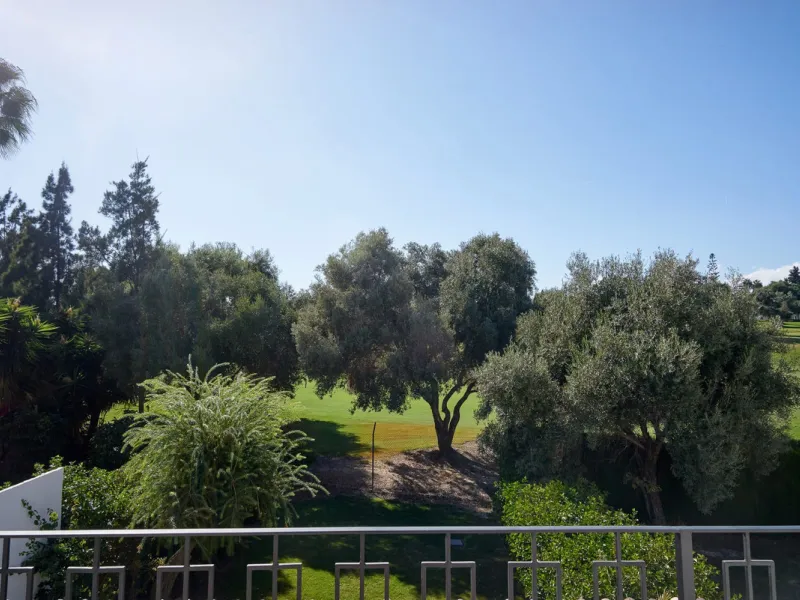 Frontline Aloha Golf townhouse nestled in the prestigious Golf Valley of Nueva Andalucía, this beautifully designed three-story townhouse offers a seamless blend of Mediterranean charm and modern living. Recently renovated, the property captures the lifes