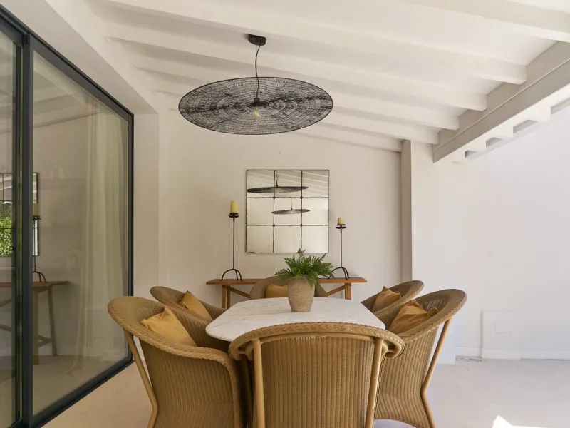 Frontline Aloha Golf townhouse nestled in the prestigious Golf Valley of Nueva Andalucía, this beautifully designed three-story townhouse offers a seamless blend of Mediterranean charm and modern living. Recently renovated, the property captures the lifes