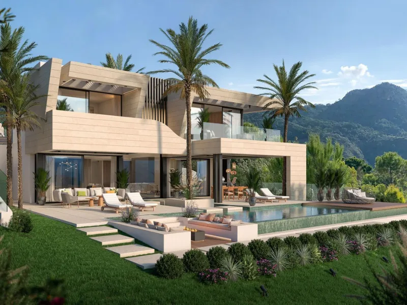 Magnificent 2,275 m² plot in the prestigious Monte Mayor urbanisation, Benahavís, set in an elevated and privileged position that guarantees spectacular open views of the Mediterranean Sea and the mountains. Surrounded by nature, lush woodland and an exce
