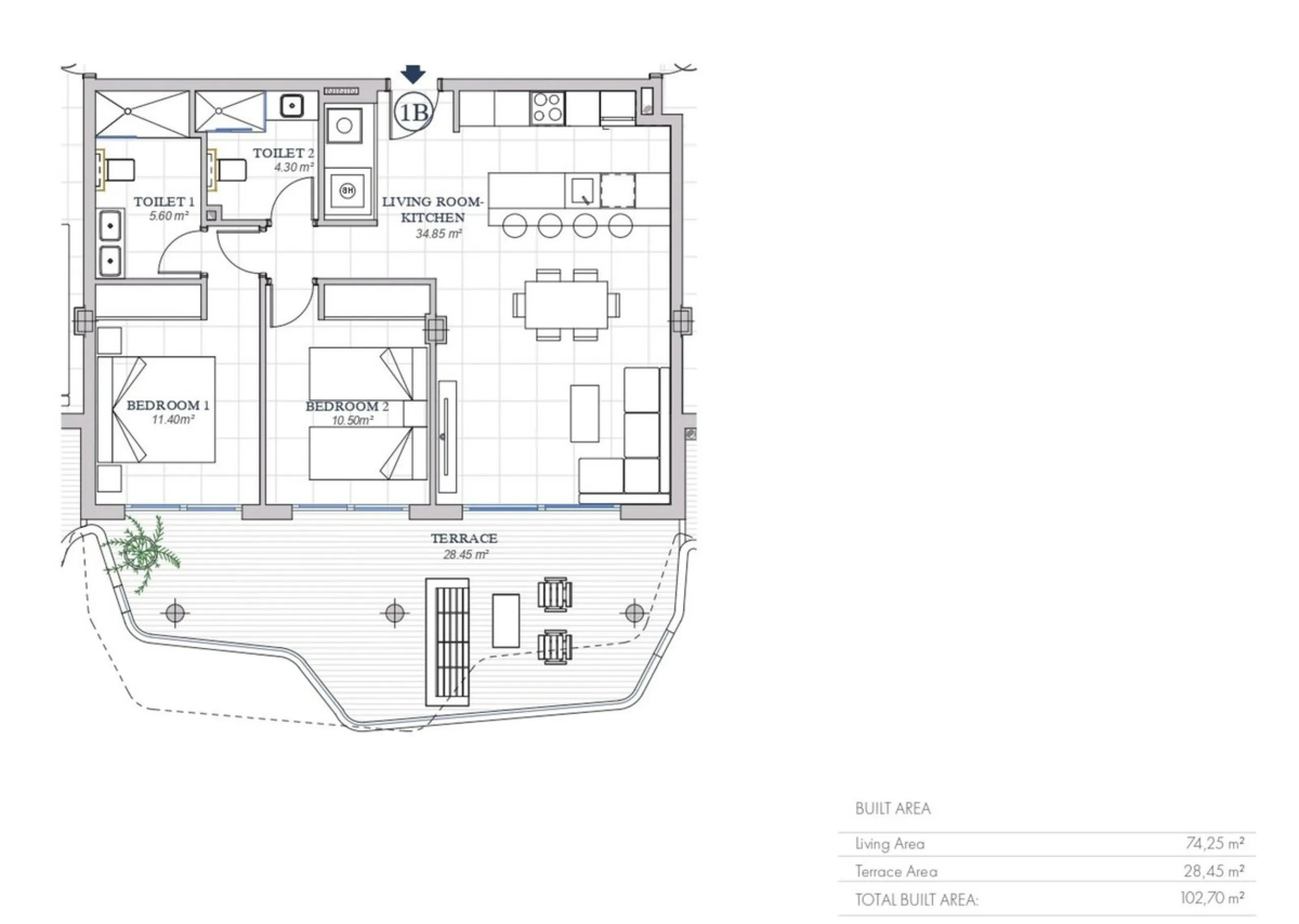 ELEGANT 2-BEDROOM APARTMENT WITH MEDITERRANEAN VIEWS!