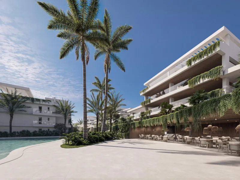 Luxury New Build Apartments in Estepona Just 400 m from the Beach& & Modern Mediterranean Living in Estepona& Discover an exclusive new residential development in Estepona, one of the most desirable coastal towns on the Costa del Sol. This elegan
