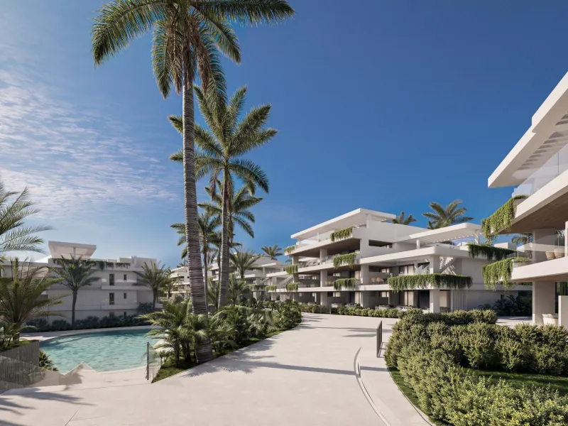 Luxury New Build Apartments in Estepona Just 400 m from the Beach& & Modern Mediterranean Living in Estepona& Discover an exclusive new residential development in Estepona, one of the most desirable coastal towns on the Costa del Sol. This elegan