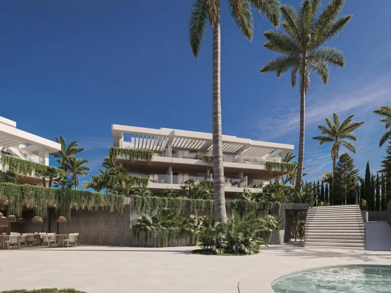 Luxury New Build Apartments in Estepona Just 400 m from the Beach& & Modern Mediterranean Living in Estepona& Discover an exclusive new residential development in Estepona, one of the most desirable coastal towns on the Costa del Sol. This elegan