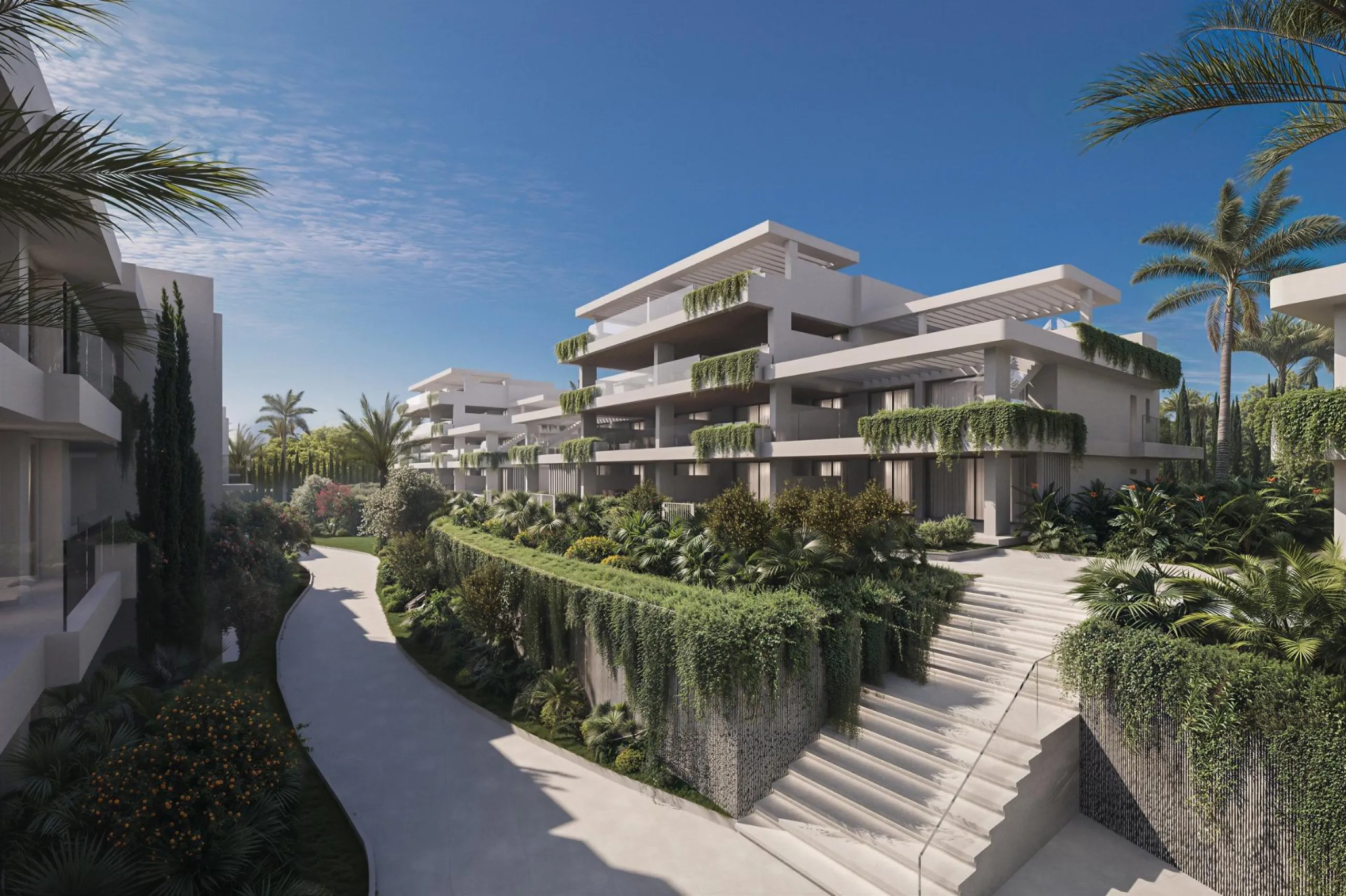 Luxury New Build Apartments in Estepona Just 400 m from the Beach& & Modern Mediterranean Living in Estepona& Discover an exclusive new residential development in Estepona, one of the most desirable coastal towns on the Costa del Sol. This elegan