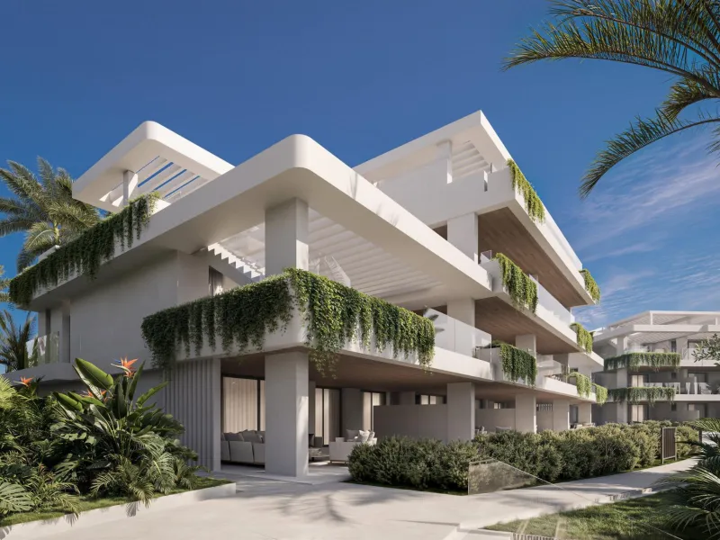Luxury New Build Apartments in Estepona Just 400 m from the Beach& & Modern Mediterranean Living in Estepona& Discover an exclusive new residential development in Estepona, one of the most desirable coastal towns on the Costa del Sol. This elegan