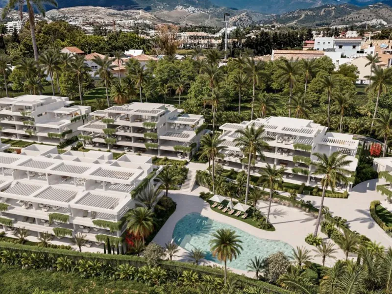 Luxury New Build Apartments in Estepona Just 400 m from the Beach& & Modern Mediterranean Living in Estepona& Discover an exclusive new residential development in Estepona, one of the most desirable coastal towns on the Costa del Sol. This elegan