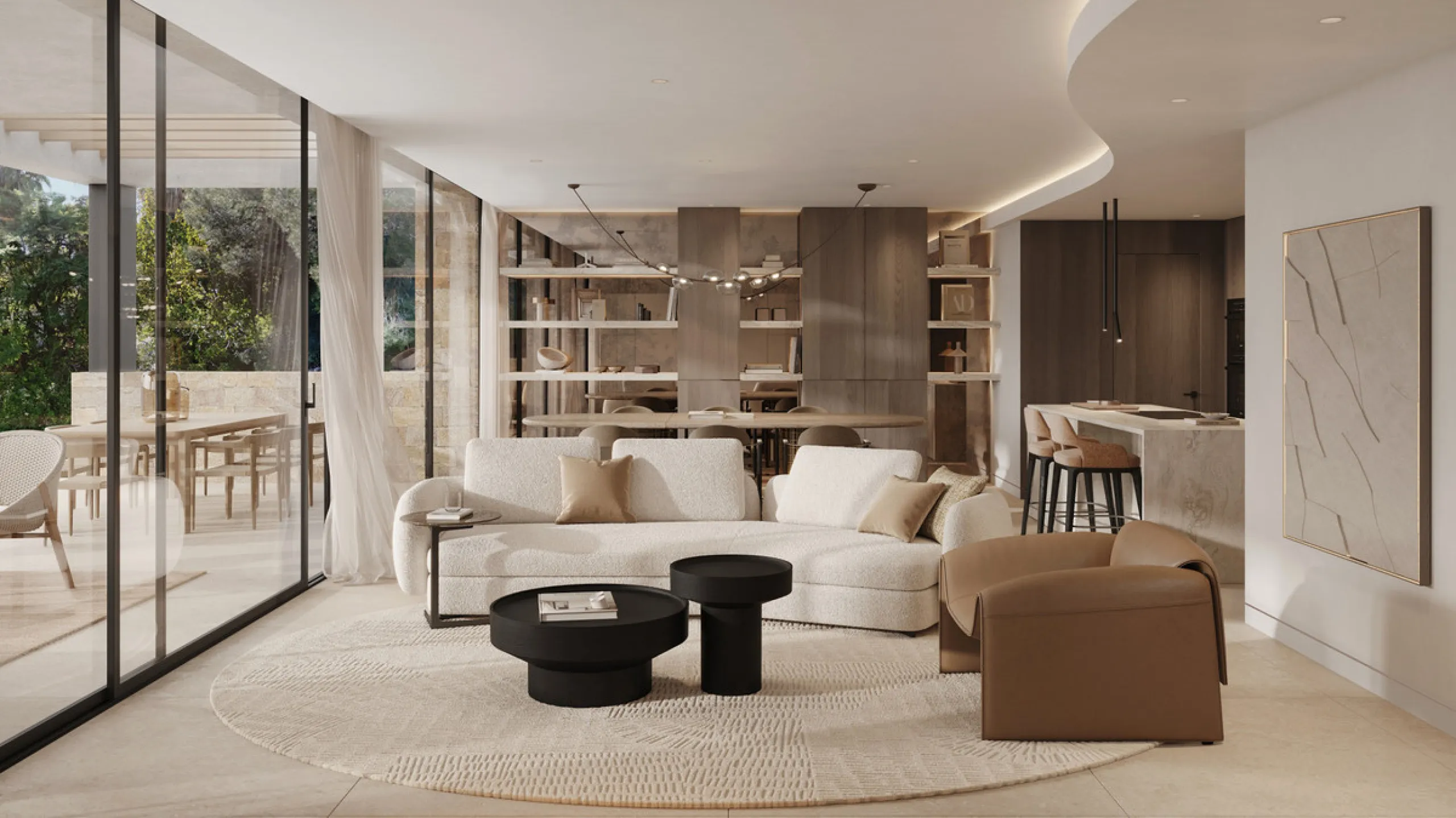 The exclusive villa is located in a prestigious community within the Golden Mile, a private retreat in one of the most sought-after locations in the area. Just minutes from the beach, Puente Romano and Marbella's most prestigious clubs.
