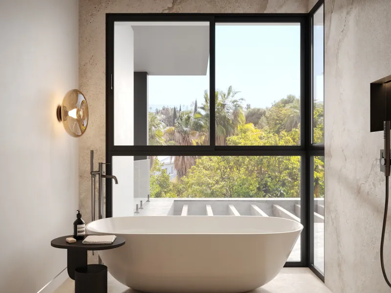 The exclusive villa is located in a prestigious community within the Golden Mile, a private retreat in one of the most sought-after locations in the area. Just minutes from the beach, Puente Romano and Marbella's most prestigious clubs.