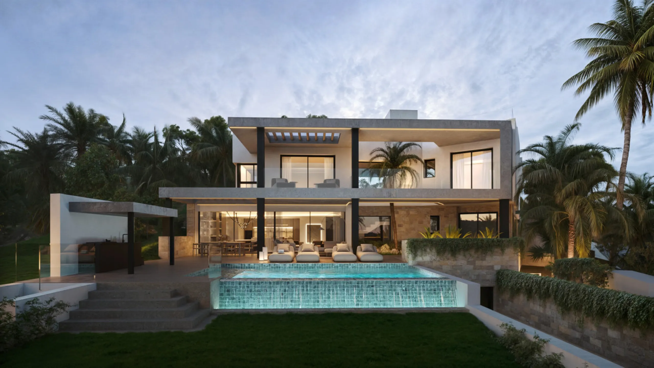 The exclusive villa is located in a prestigious community within the Golden Mile, a private retreat in one of the most sought-after locations in the area. Just minutes from the beach, Puente Romano and Marbella's most prestigious clubs.