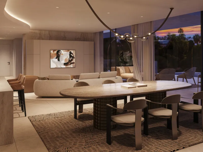 The exclusive villa is located in a prestigious community within the Golden Mile, a private retreat in one of the most sought-after locations in the area. Just minutes from the beach, Puente Romano and Marbella's most prestigious clubs.