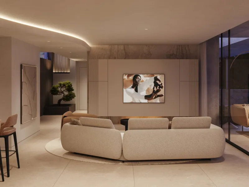 The exclusive villa is located in a prestigious community within the Golden Mile, a private retreat in one of the most sought-after locations in the area. Just minutes from the beach, Puente Romano and Marbella's most prestigious clubs.