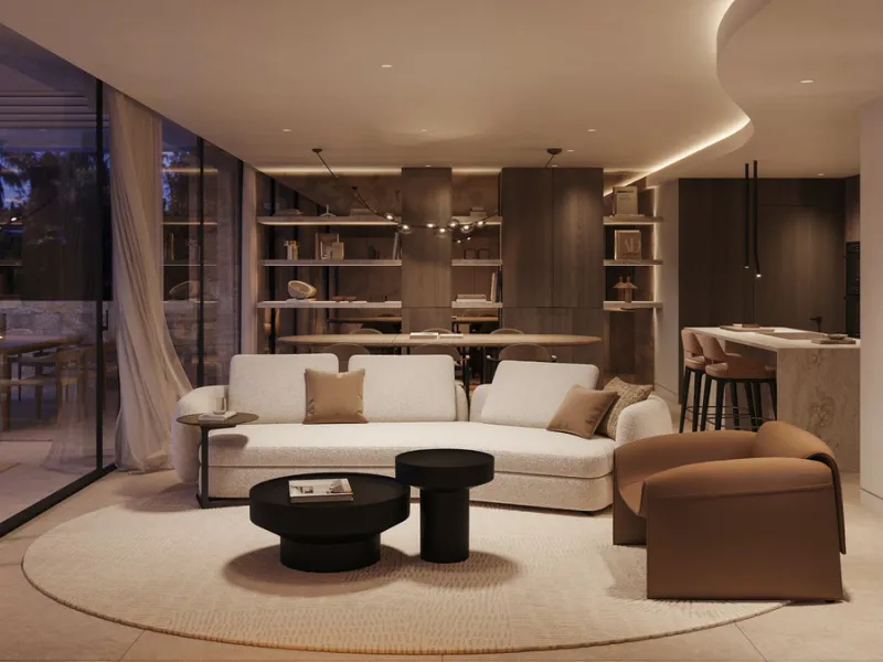 The exclusive villa is located in a prestigious community within the Golden Mile, a private retreat in one of the most sought-after locations in the area. Just minutes from the beach, Puente Romano and Marbella's most prestigious clubs.