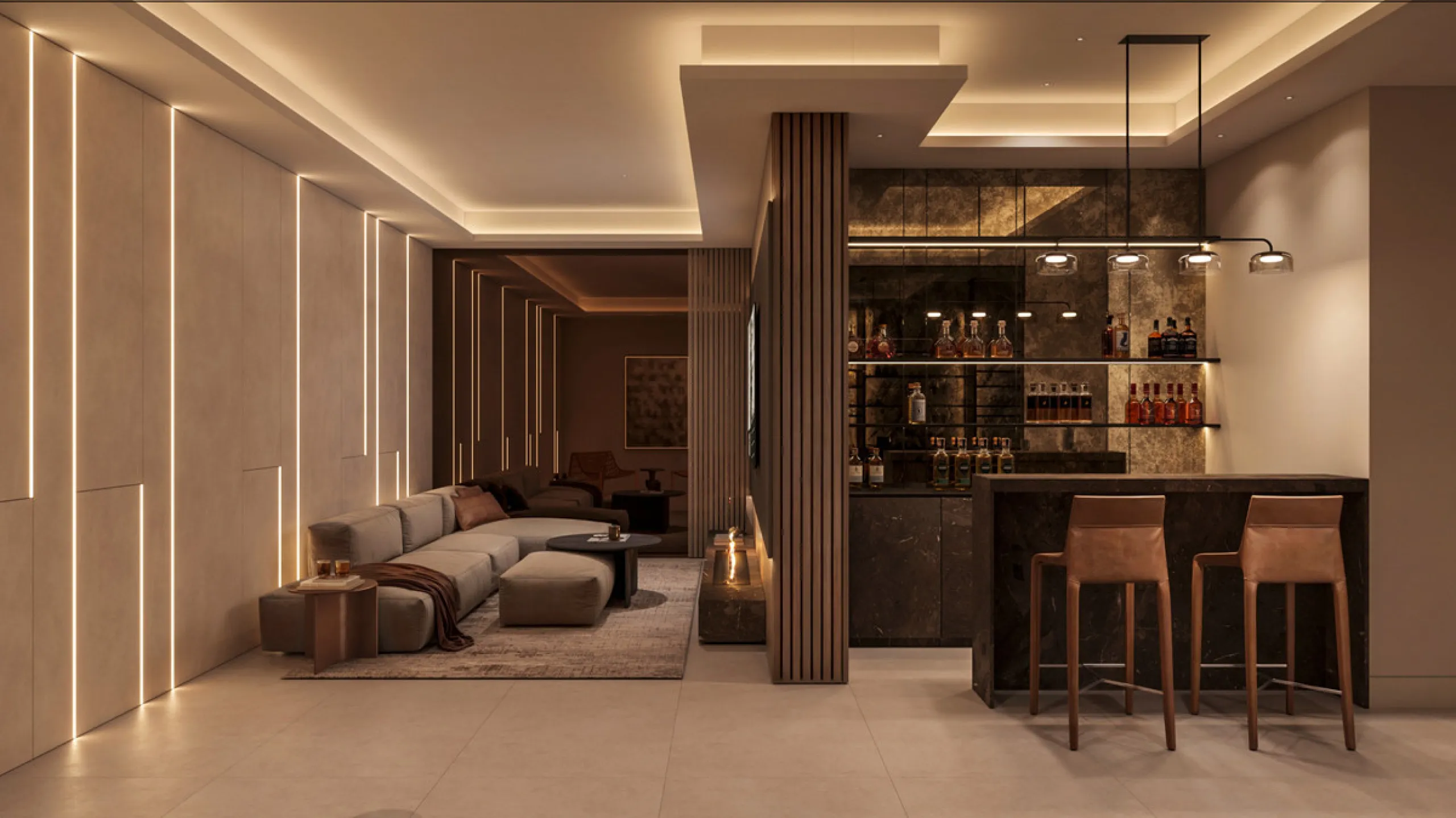The exclusive villa is located in a prestigious community within the Golden Mile, a private retreat in one of the most sought-after locations in the area. Just minutes from the beach, Puente Romano and Marbella's most prestigious clubs.