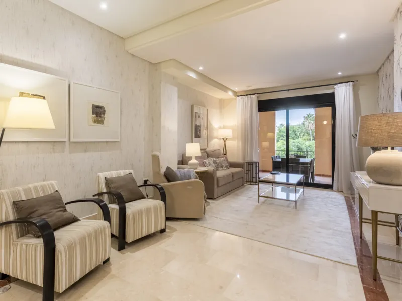 This modern and inviting two-bedroom apartment, nestled within the exclusive Las Mimosas complex, offers a truly exceptional living experience.
