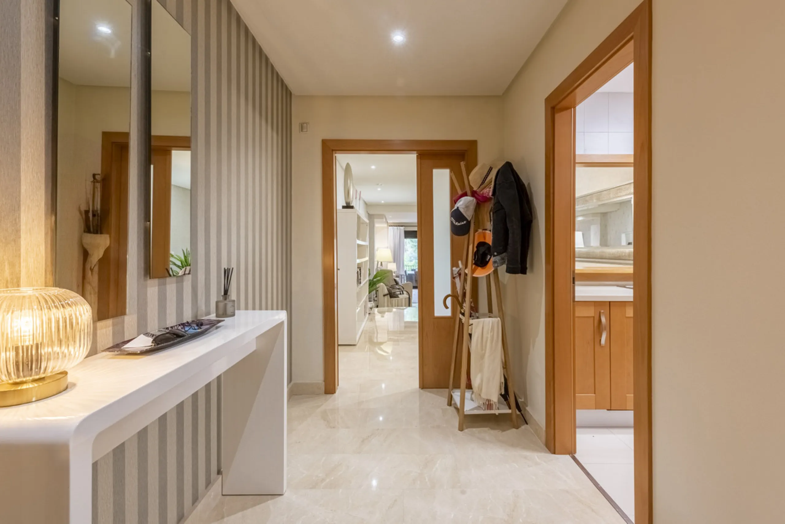 This modern and inviting two-bedroom apartment, nestled within the exclusive Las Mimosas complex, offers a truly exceptional living experience.