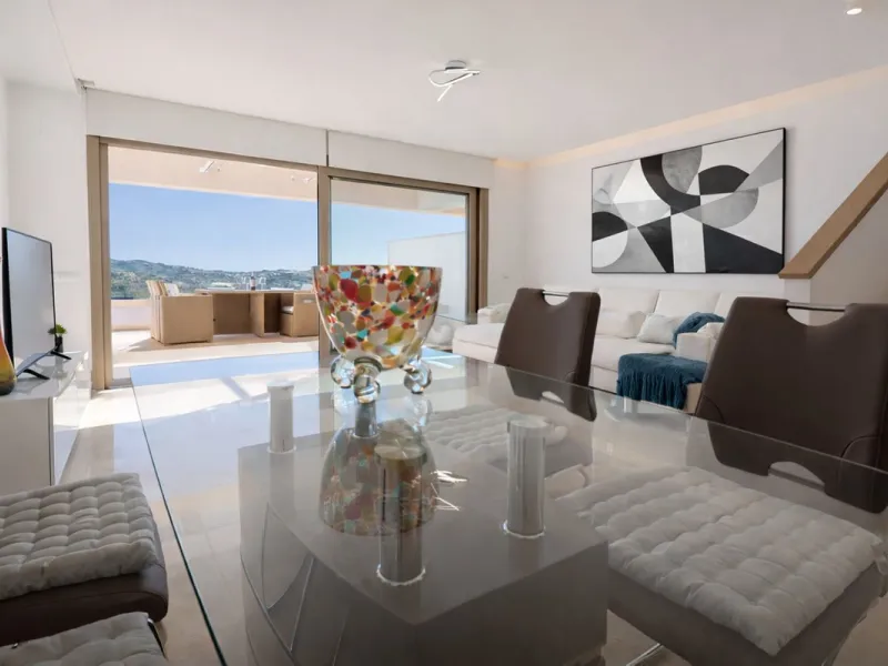 This elegant contemporary townhouse combines space, natural light and clean architectural lines, offering seamless indoor-outdoor living in a peaceful, high-quality setting. Finished with marble flooring throughout and a private elevator connecting all fl
