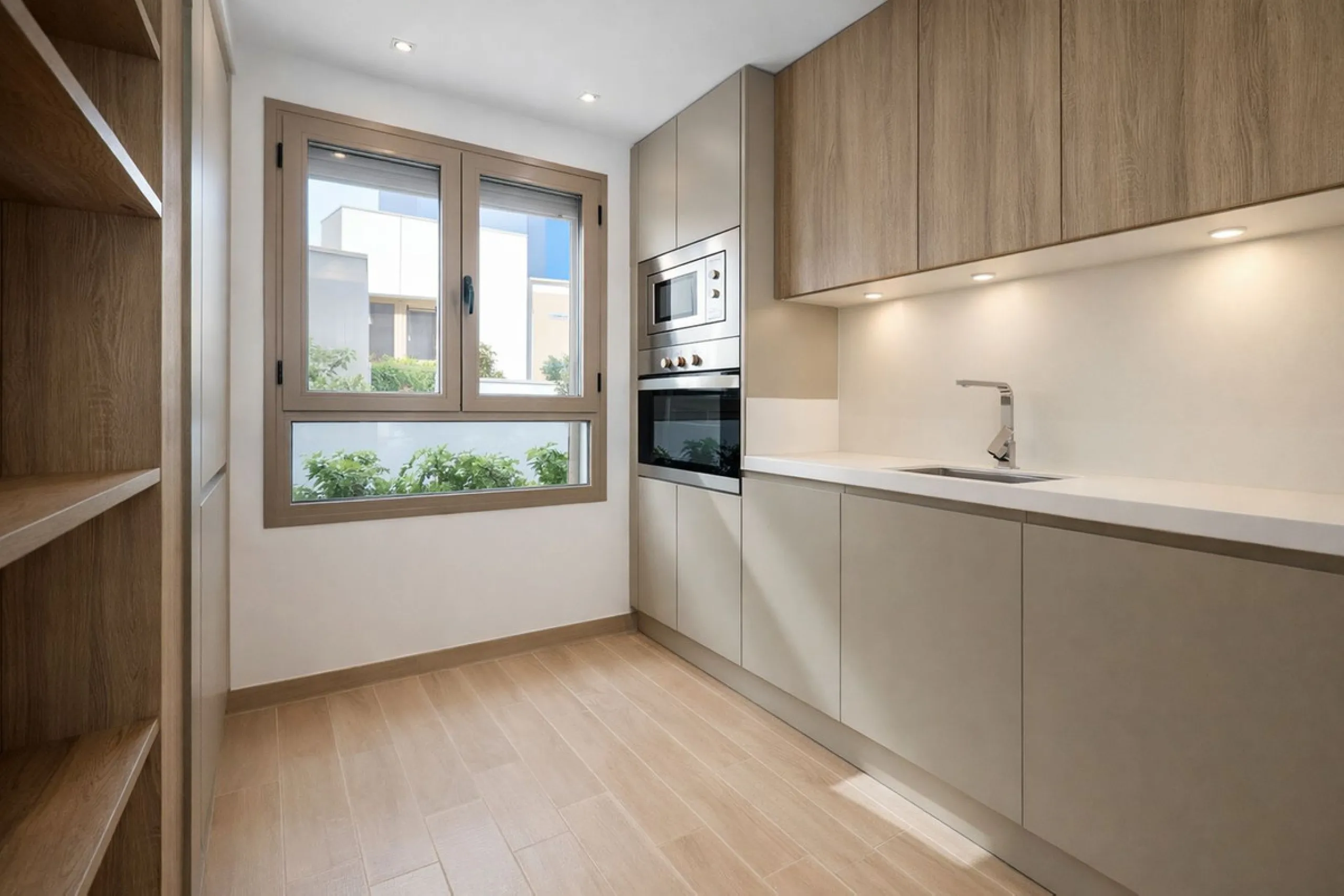 This elegant contemporary townhouse combines space, natural light and clean architectural lines, offering seamless indoor-outdoor living in a peaceful, high-quality setting. Finished with marble flooring throughout and a private elevator connecting all fl
