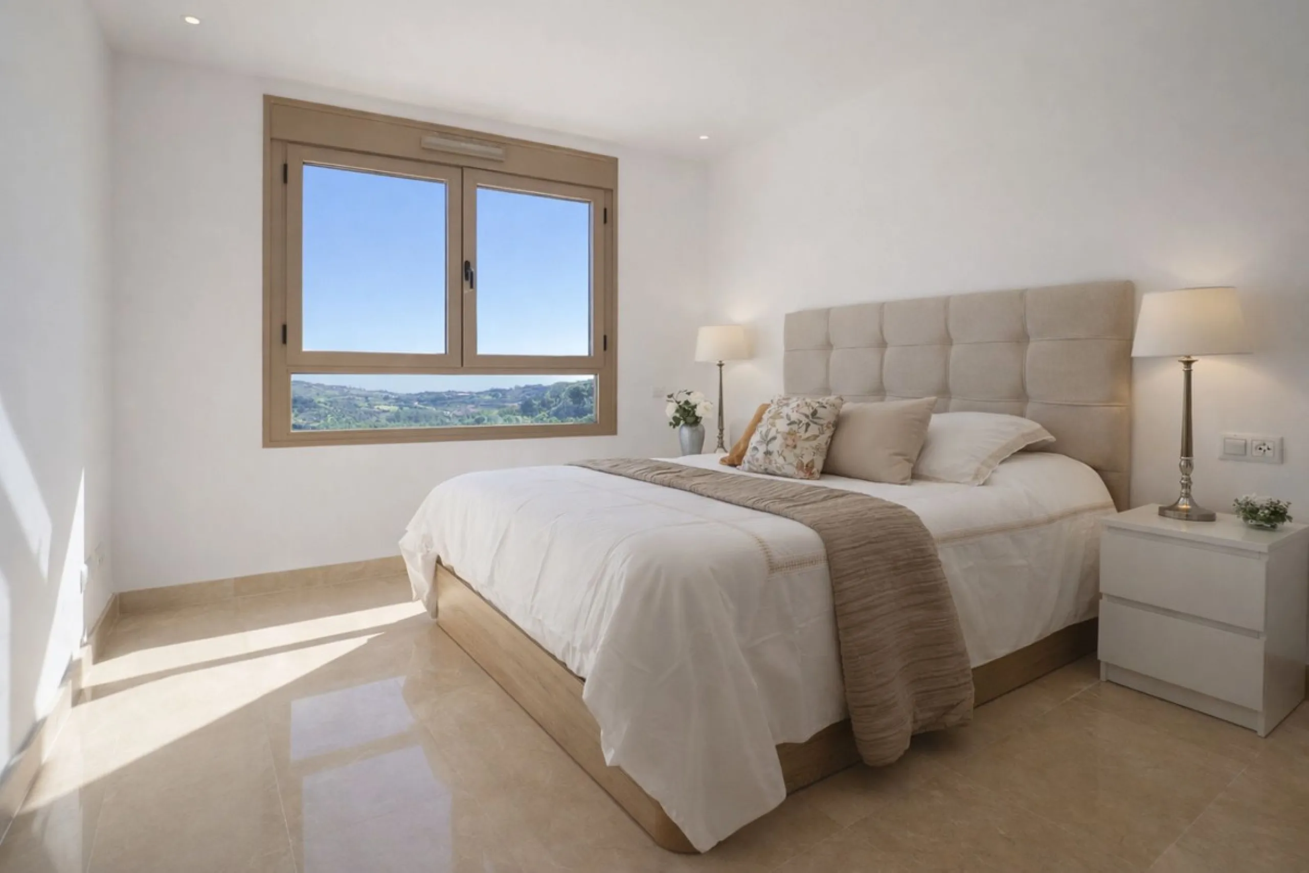 This elegant contemporary townhouse combines space, natural light and clean architectural lines, offering seamless indoor-outdoor living in a peaceful, high-quality setting. Finished with marble flooring throughout and a private elevator connecting all fl