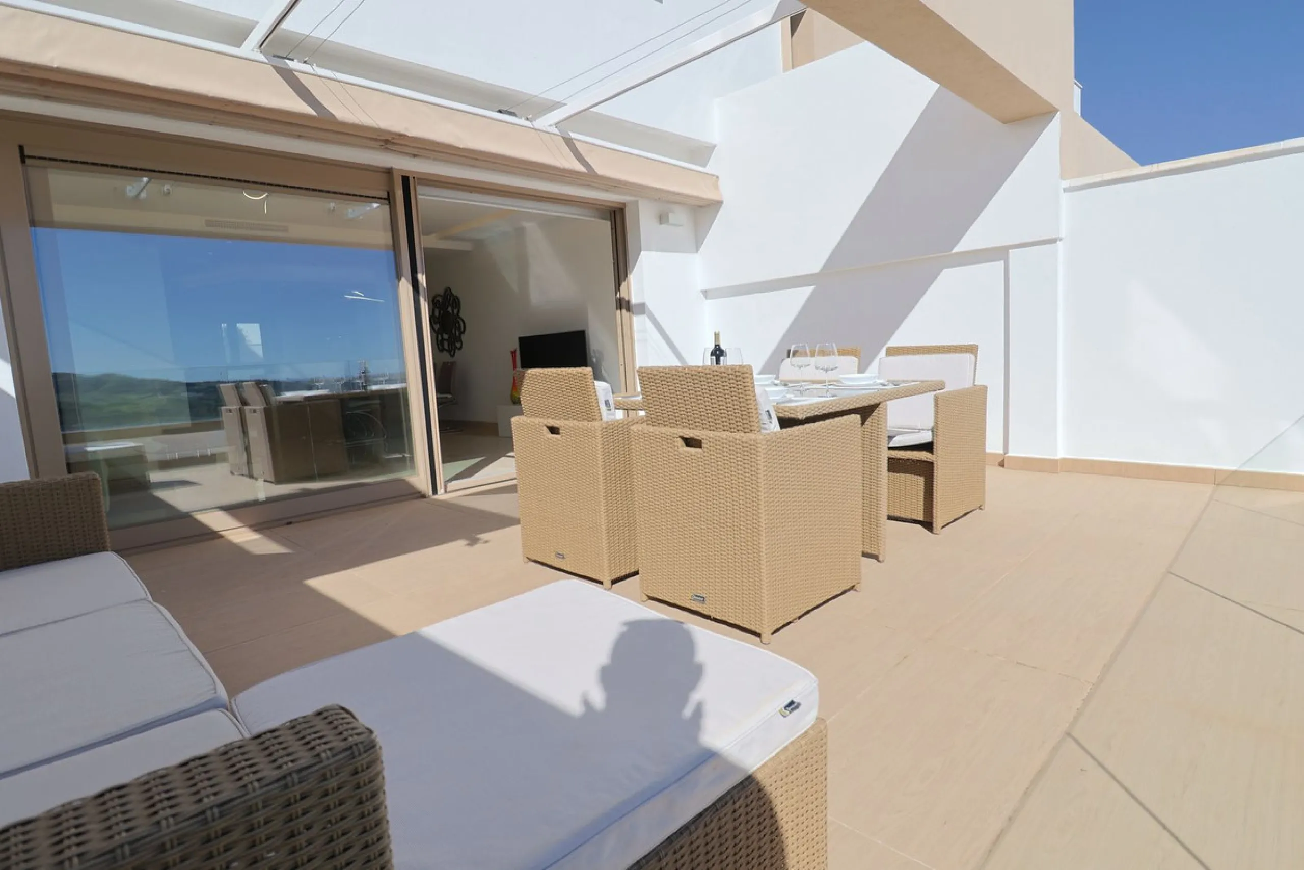This elegant contemporary townhouse combines space, natural light and clean architectural lines, offering seamless indoor-outdoor living in a peaceful, high-quality setting. Finished with marble flooring throughout and a private elevator connecting all fl