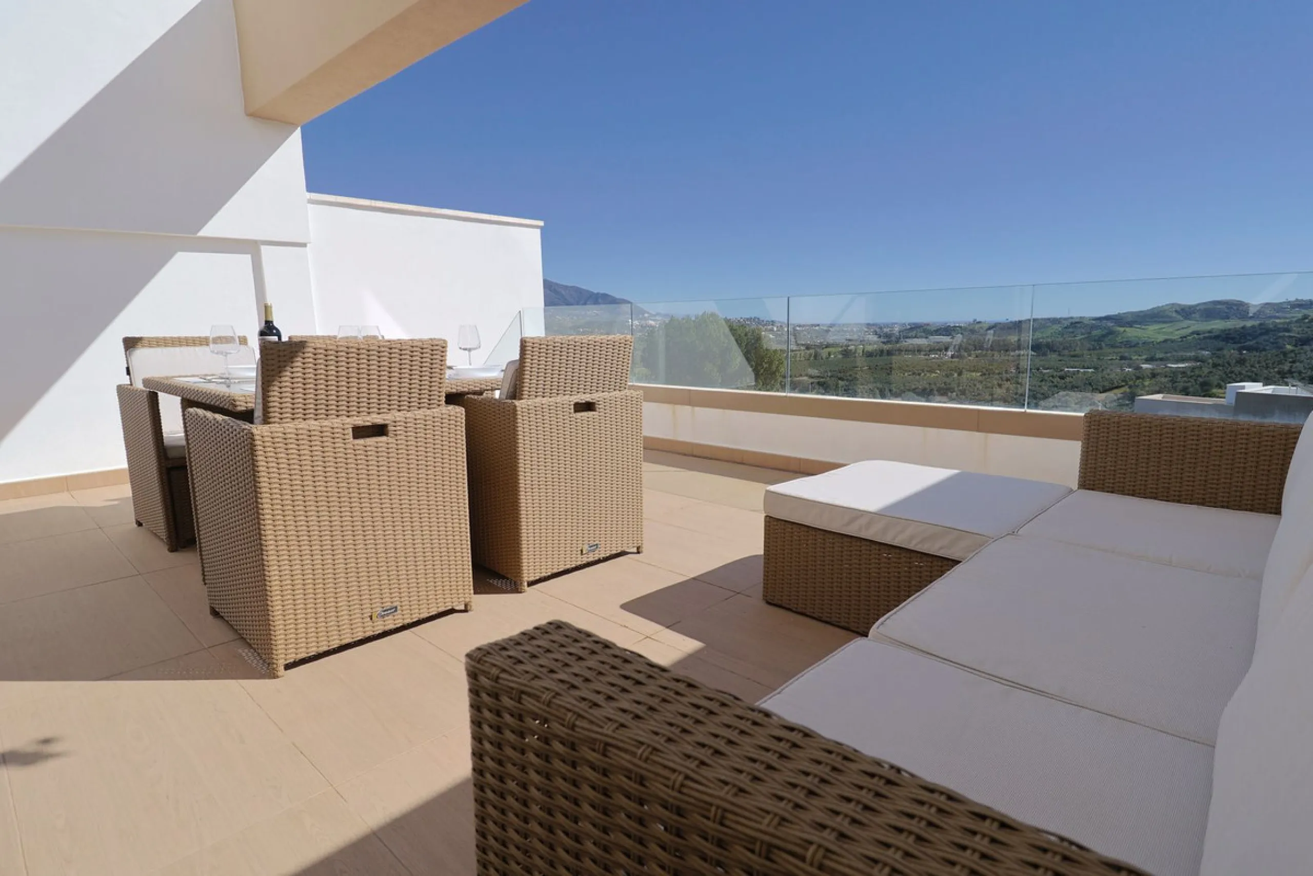 This elegant contemporary townhouse combines space, natural light and clean architectural lines, offering seamless indoor-outdoor living in a peaceful, high-quality setting. Finished with marble flooring throughout and a private elevator connecting all fl