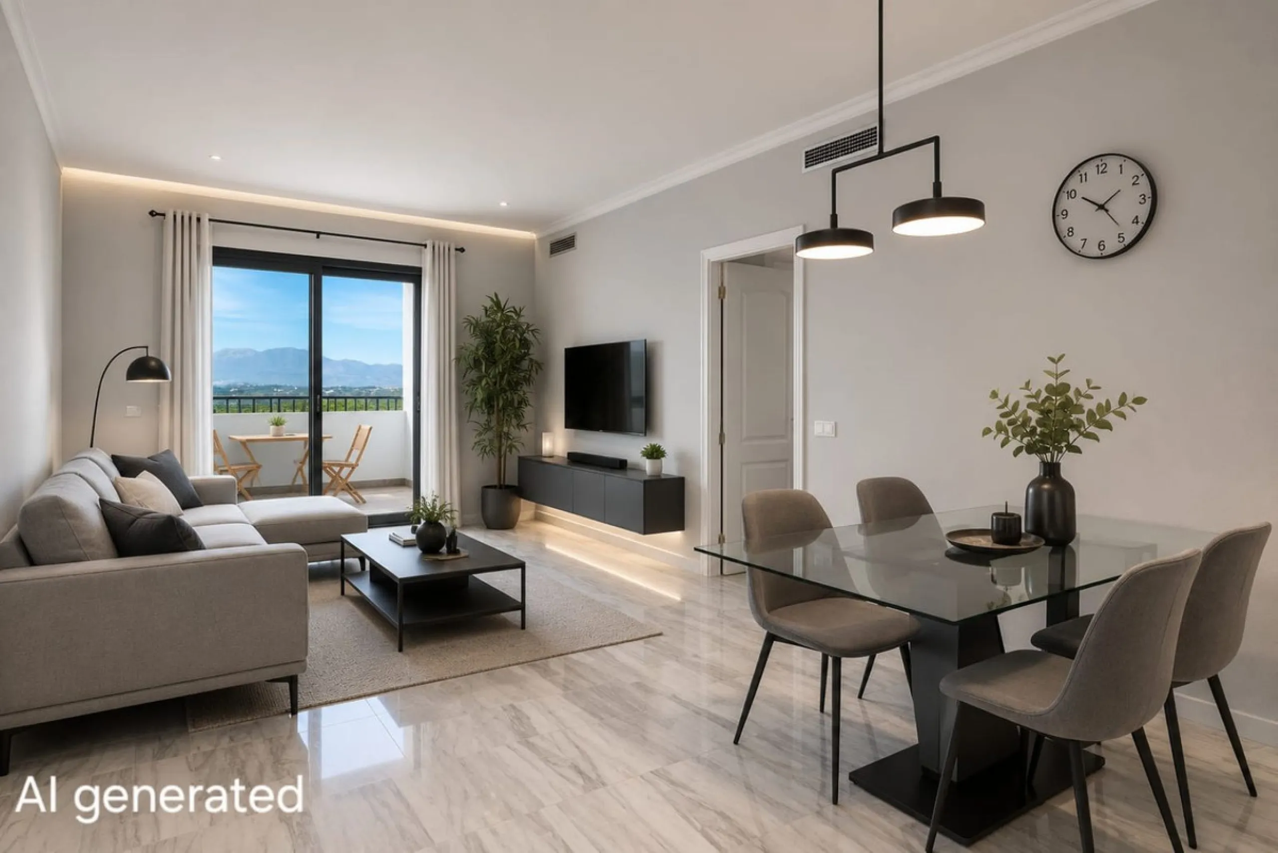 Exclusively for sale, this very nice middle floor apartment in Atalaya - Alhaurín Golf - Alhaurín el Grande - with midday sun to sunset over the surrounding mountains.