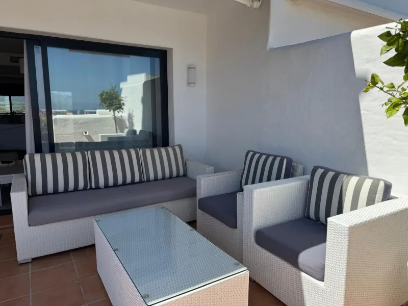 Experience unparalleled coastal living in this immaculate 2-bedroom, 2-bathroom apartment located within the highly sought-after Lotus Dona Julia. Nestled in the heart of Dona Julia Golf Course, the residence comes fully furnished and boasts full frontal 