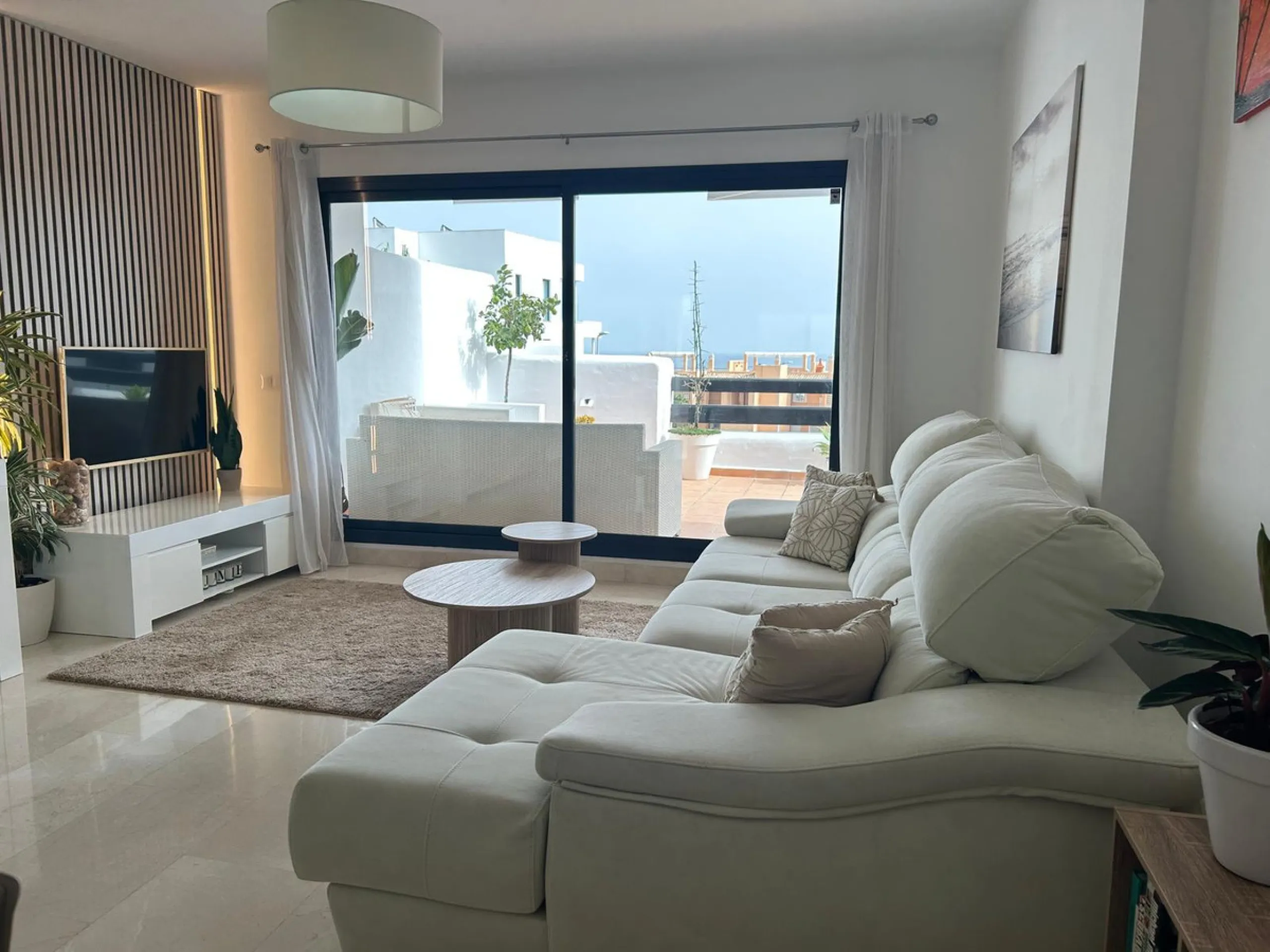Experience unparalleled coastal living in this immaculate 2-bedroom, 2-bathroom apartment located within the highly sought-after Lotus Dona Julia. Nestled in the heart of Dona Julia Golf Course, the residence comes fully furnished and boasts full frontal 