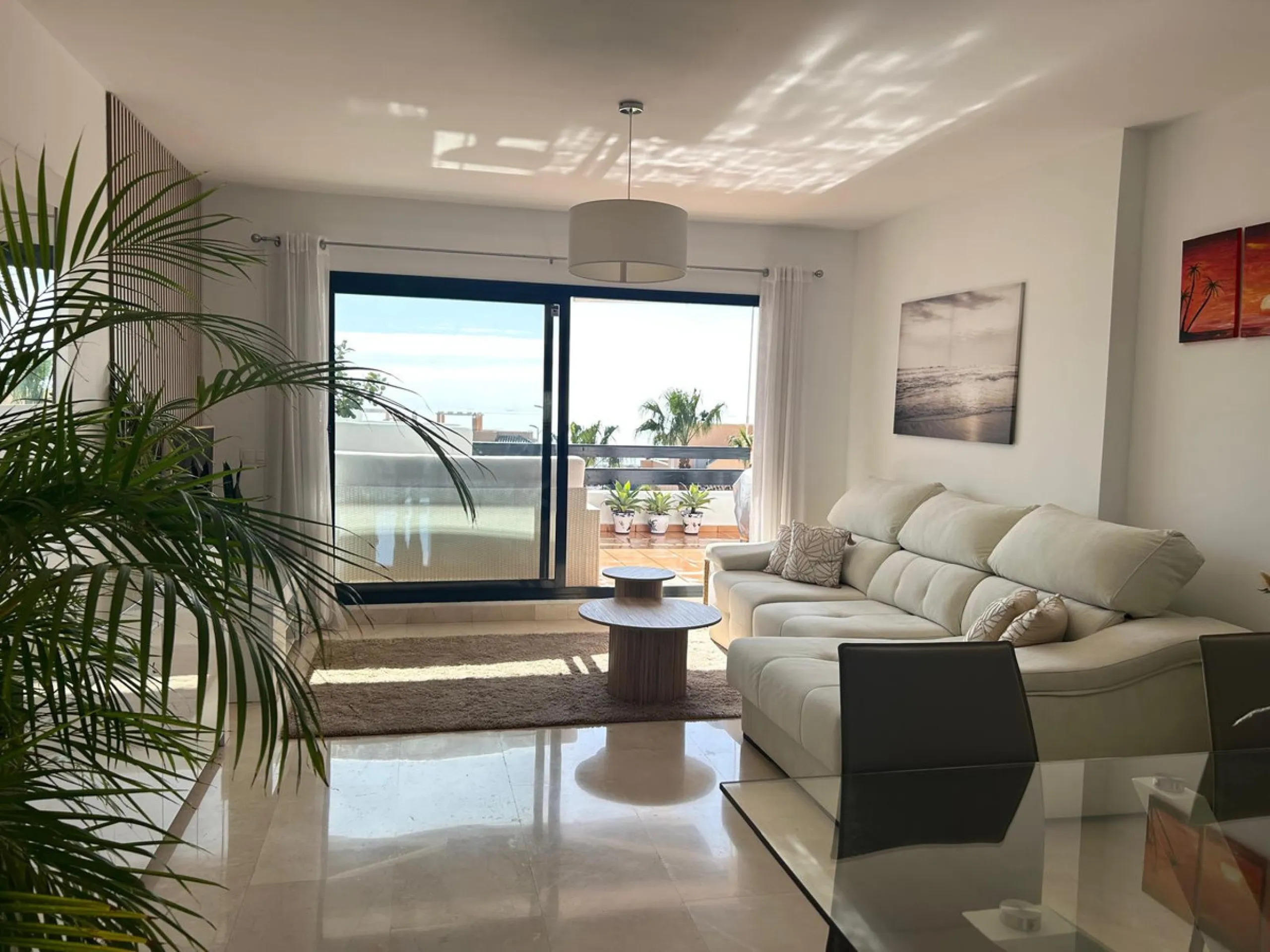 Experience unparalleled coastal living in this immaculate 2-bedroom, 2-bathroom apartment located within the highly sought-after Lotus Dona Julia. Nestled in the heart of Dona Julia Golf Course, the residence comes fully furnished and boasts full frontal 