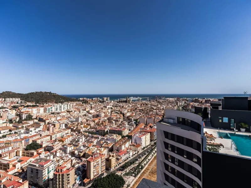 A million dollar view in the heart of Málaga! This modern 2-bedroom and 2-bathroom apartment from 2024 is located on the 16th floor of the iconic Málaga Urban Sky Tower, offering breathtaking and panoramic views of the amazing city skyline.