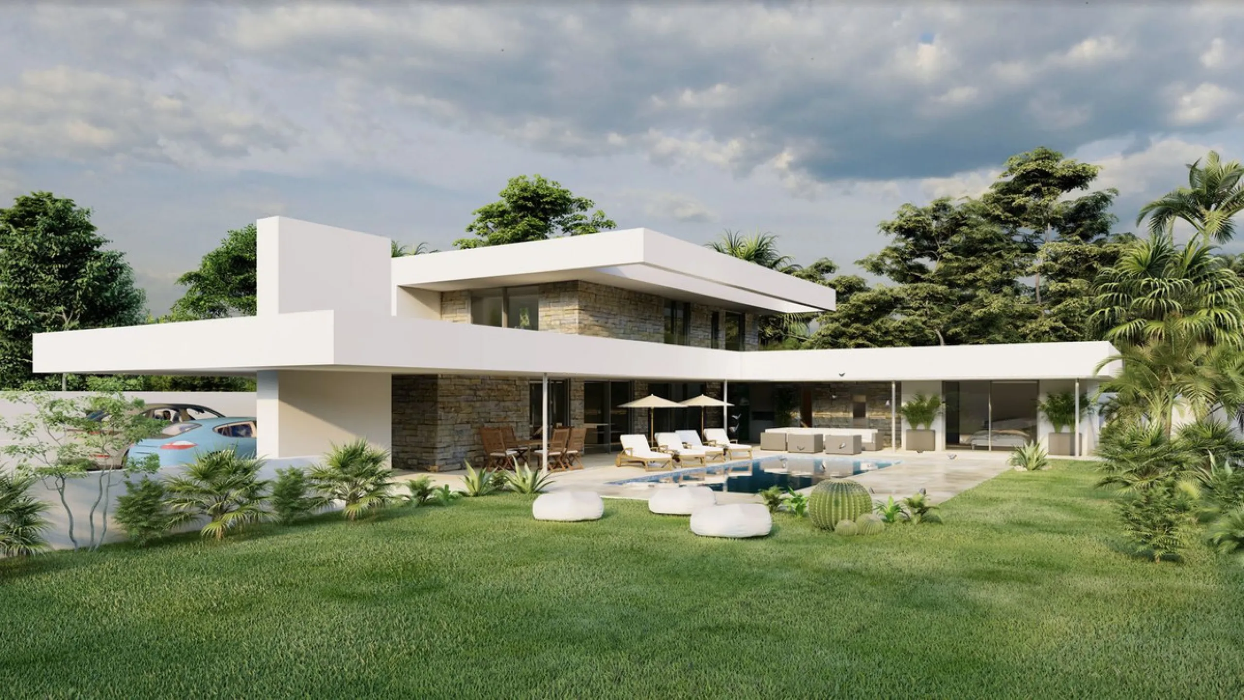 PLOT WITH  OFF-PLAN LUXURY ECOLOGICAL VILLA IN MANILVA